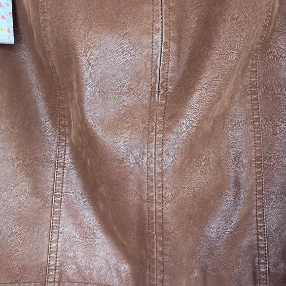 NEW FREE PEOPLE woman's size 2 vegan suede modern femme gingerbread mini skirt - Picture 7 of 10